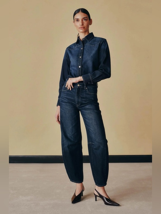 DL1961 Denim - DL1961 Miro Battle Relaxed Straight Dark Blue Jeans